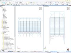 Modèle de structure de silo complexe dans RFEM