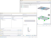 Rails en aluminium définissant les éléments de bordure des panneaux solaires dans le logiciel RFEM 6.