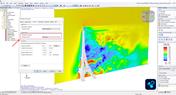 Simulation CFD transitoire dans RWIND Pro en utilisant le modèle de turbulence WALE (LES) – Champ de vitesse autour de la Tour Eiffel