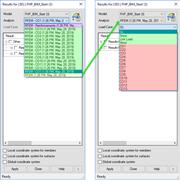 Représentation détaillée de la disposition des armatures dans un composant en béton selon le calcul actuel.