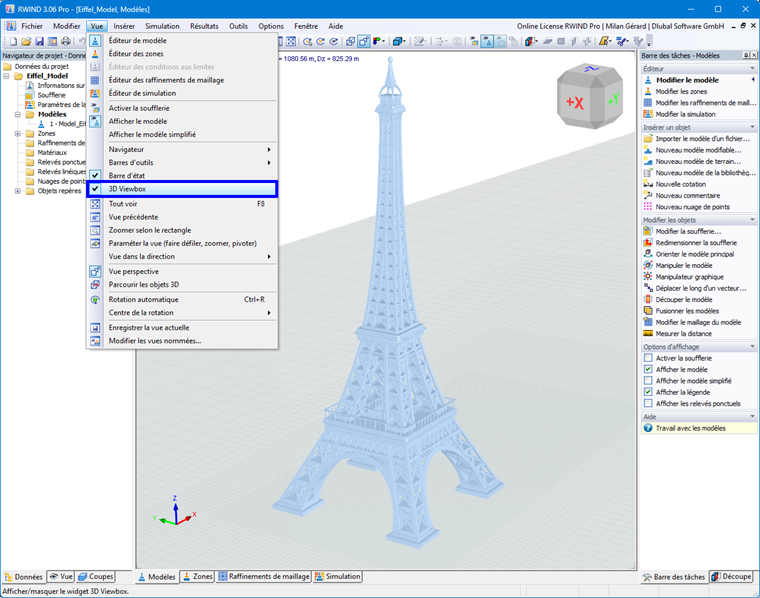 Activation de la 3D Viewbox