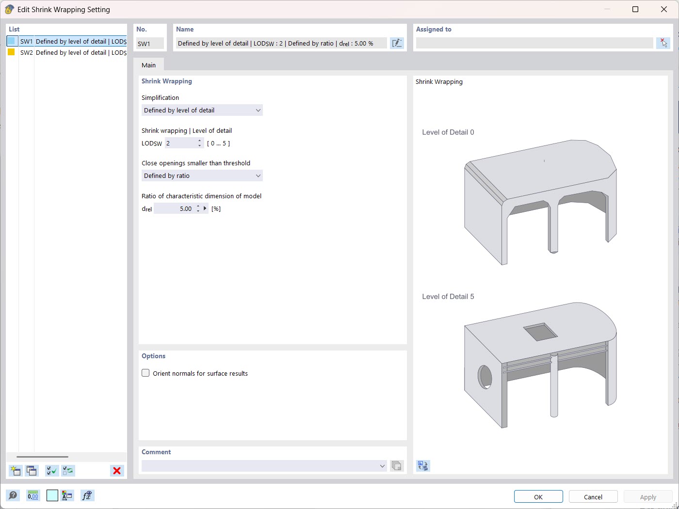 Maillage d’enveloppe et ajustement lors d’analyses des flux de vent dans RFEM pour le contrôle de la texture de surface.
