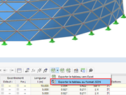 Les tableaux exportés au format JSON, montrent une organisation structurée des données.