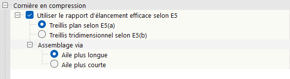 Cornière en compression selon l’AISC 360