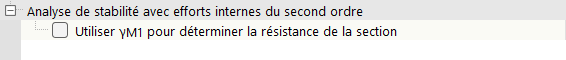 Analyse de stabilité avec efforts internes du second ordre selon l’EN 1993