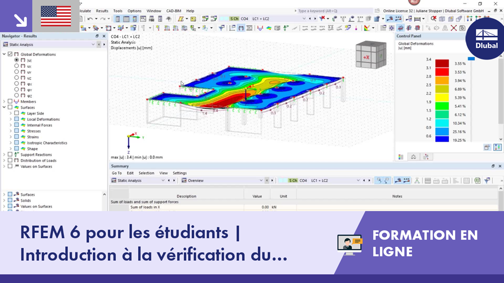 Image de formation en ligne illustrant les concepts de vérification du béton armé pour les étudiants dans un environnement de classe virtuelle.