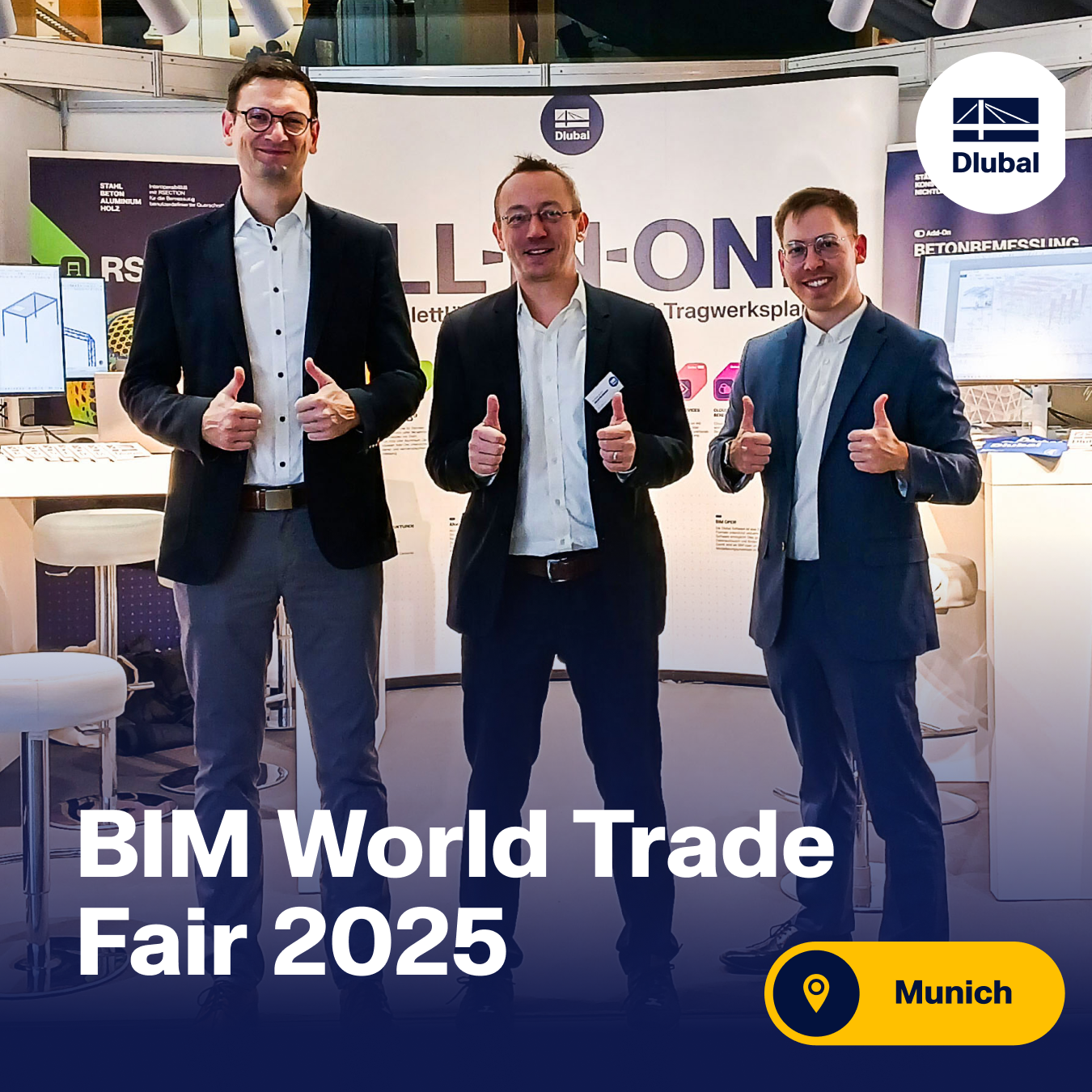 Des visiteurs interagissant lors de l'évènement BIM World Munich mettant en avant des solutions d’ingénierie innovantes.