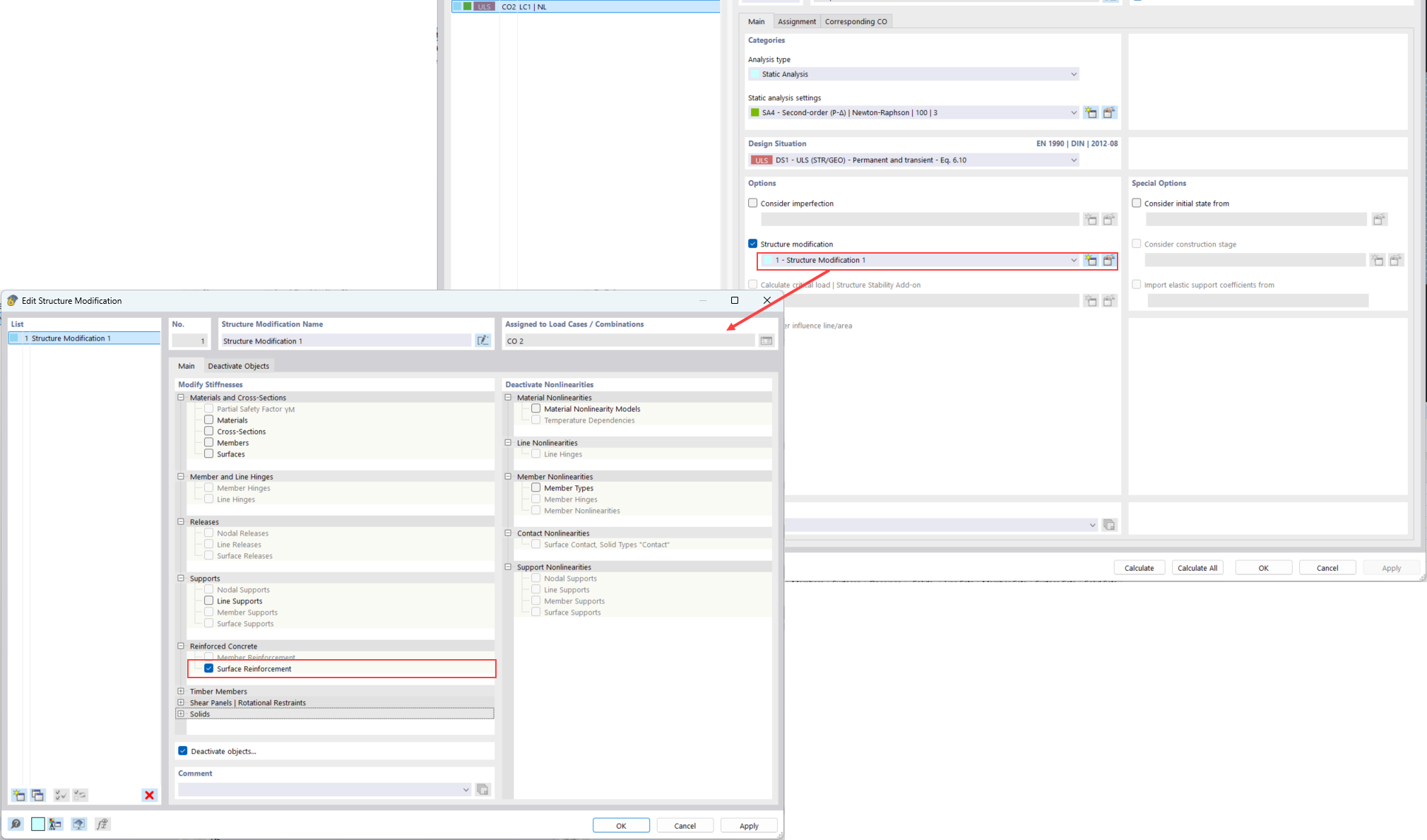 Modification de la structure pour prendre en compte l’armature