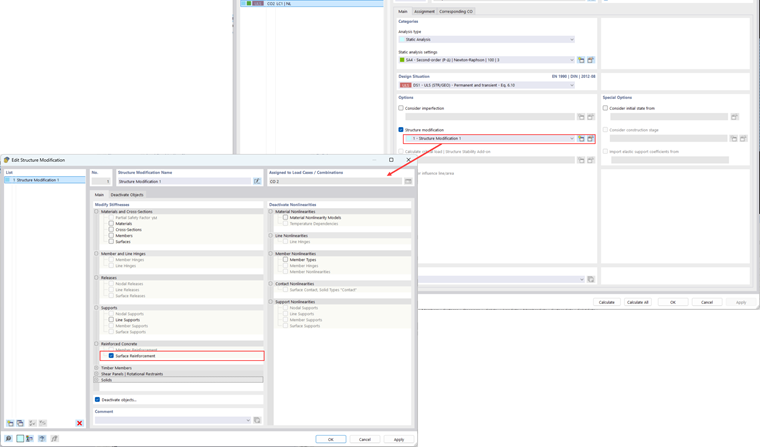 Modification de la structure pour prendre en compte l’armature