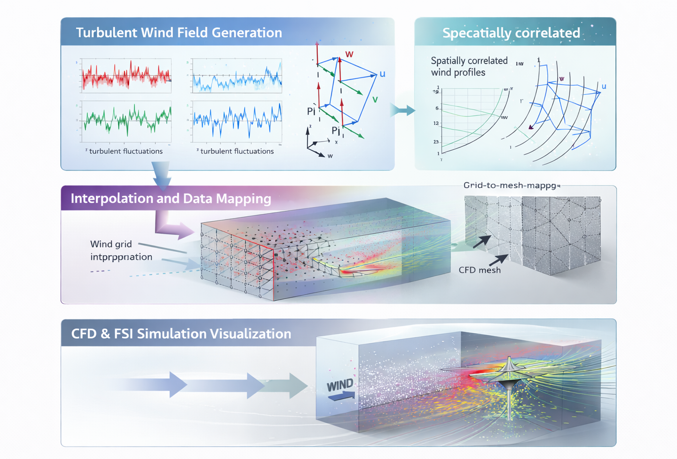 Flux de travail pour la génération aléatoire de profil de vent et la simulation CFD