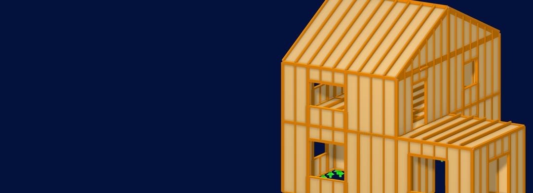 Illustration du calcul de structure pour les structures en bois, mettant en avant les capacités du logiciel aux EF et la représentation graphique détaillée.