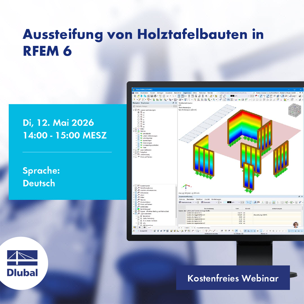 Contreventement des constructions à panneaux en bois dans RFEM 6