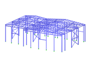 Modèle 006105 | Conception de structure d'entrepôt industriel en acier