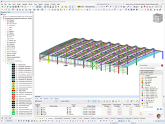 Modèle RFEM de la halle des voies de la gare centrale de Munich