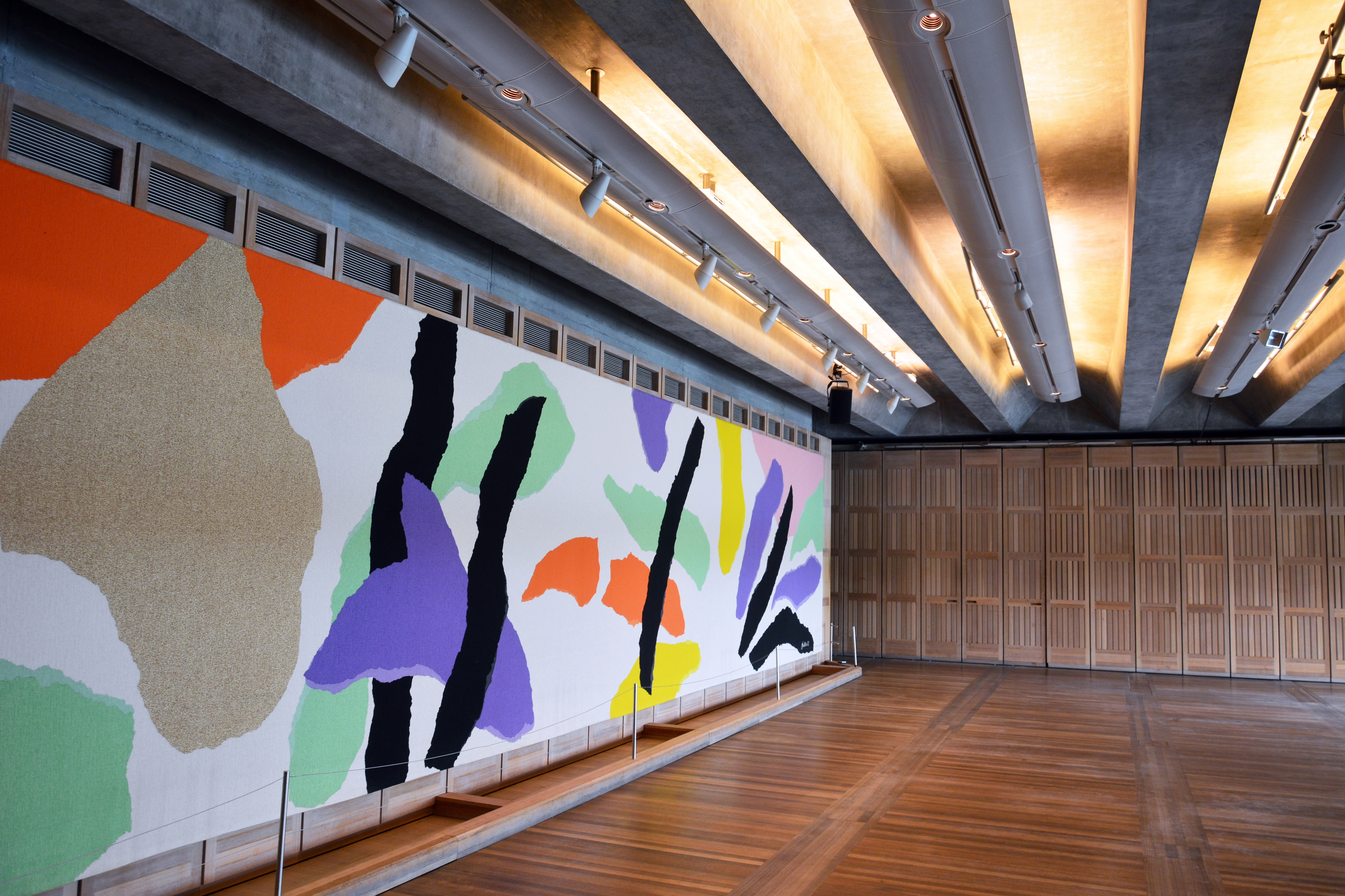 Vue intérieure de la Utzon Room à l'Opéra de Sydney, conçue selon les plans de Jørn Utzon.