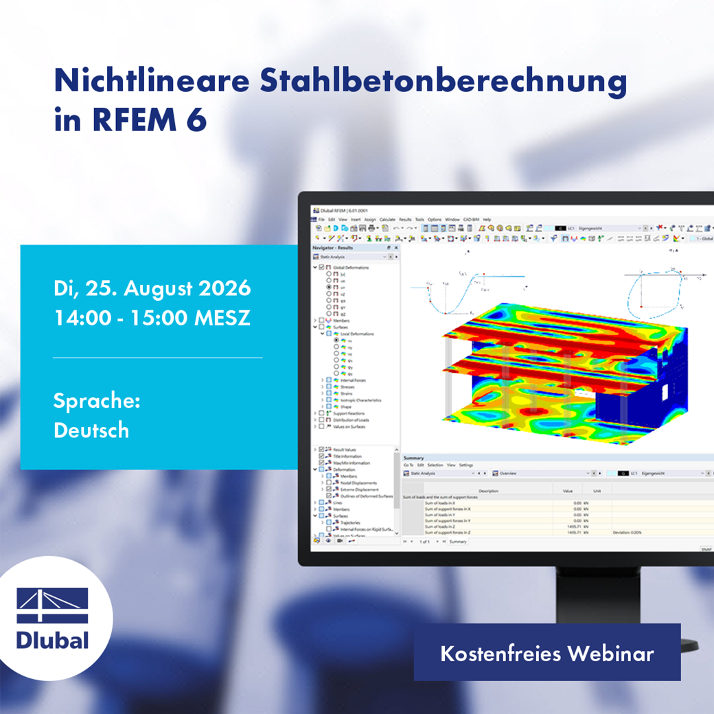 Calcul non linéaire du béton armé dans RFEM 6