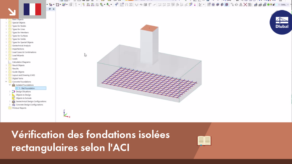 Vérification d'une semelle isolée rectangulaire selon l'ACI