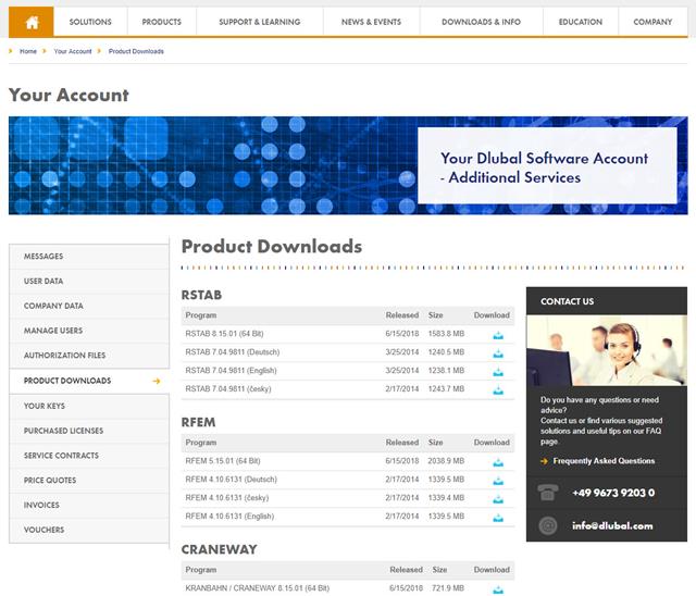 Sito web "Account - Download prodotto"