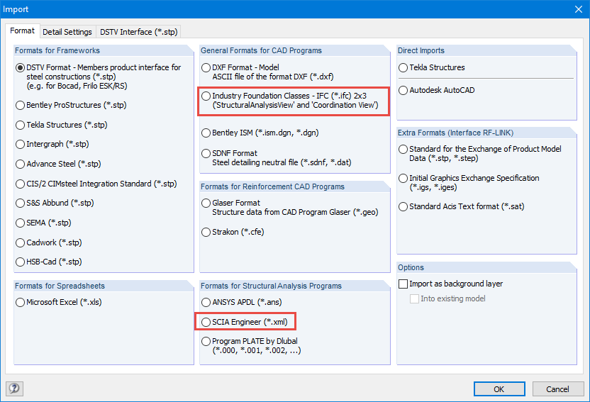 Interfaccia IFC e XML