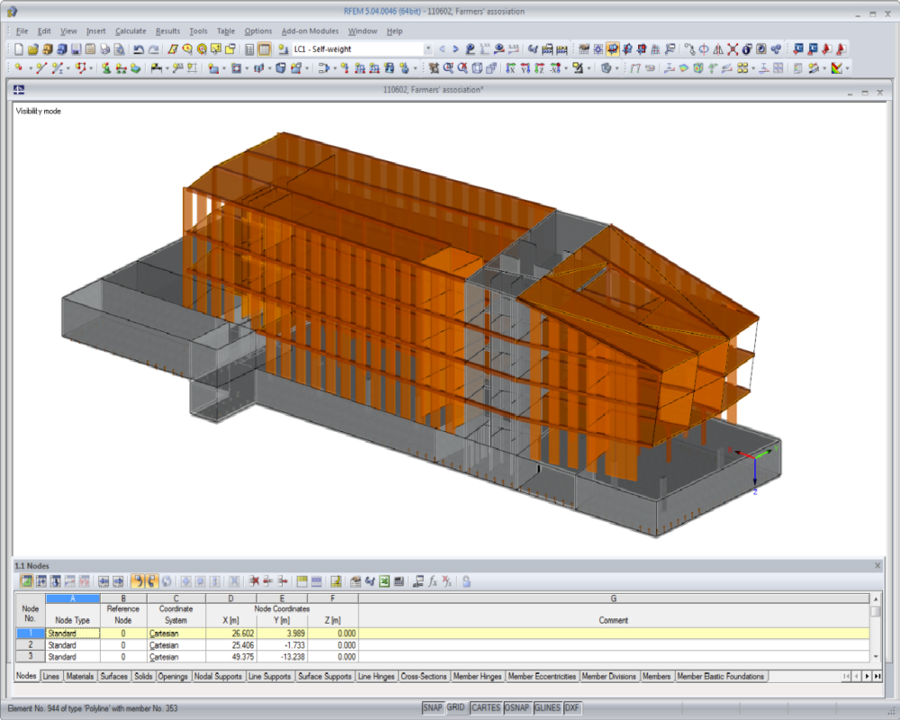 Badener Haus der Bauern in Freiburg | Realisiert mit RFEM von Göppert Bauingenieure, Lahr | www.gbi-statik.de