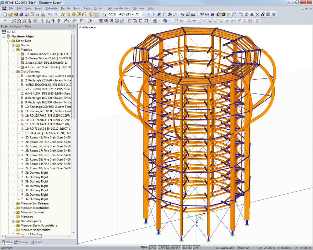 Torre panoramica sull'isola di Rügen, Germania | Progettato con RSTAB da WIEHAG GmbH, Austria | www.wiehag.com