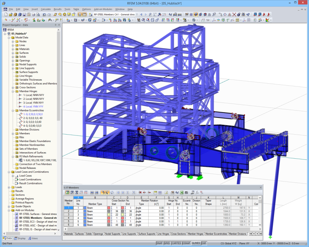 Piattaforma elevatrice | Progettato con RFEM da Ingenieurbüro Ehlenz, Germania | www.ibehlenz.de