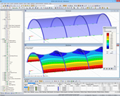 Struttura a membrana prima del form-finding in RFEM