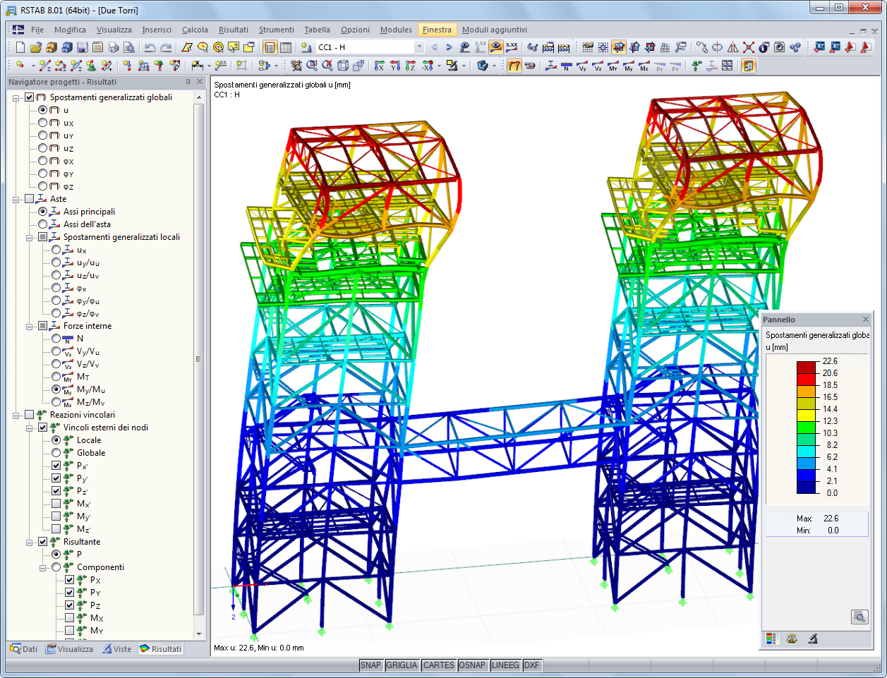 Deformazione di ponteggi industriali