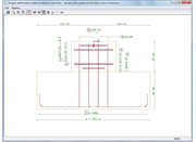 Bewehrungsplan - Schnitt Köchermitte, Blickrichtung in x