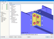 Grafische Darstellung Anschluss mit Stegwinkeln an Stütze