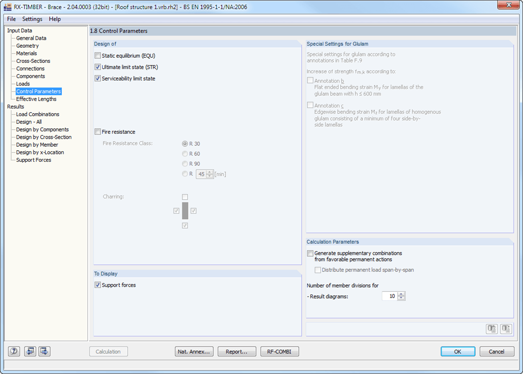 Maske 1.8 Steuerungsparameter