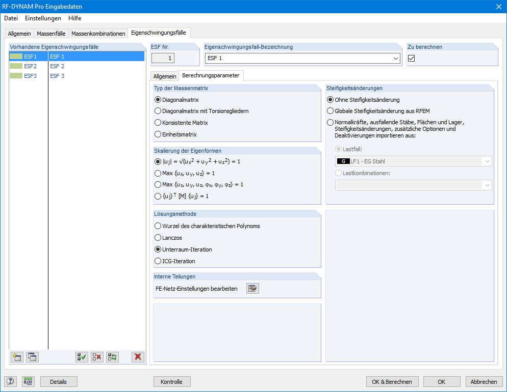 Berechnungsparameter