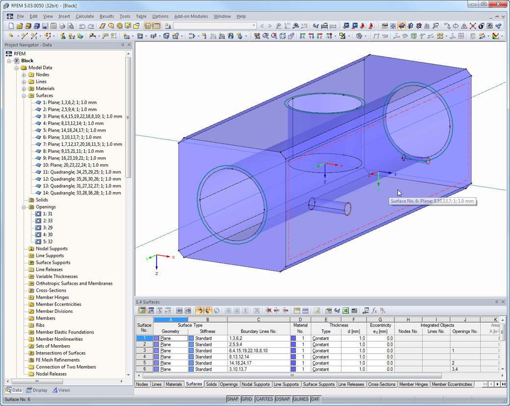 Blocco in RFEM