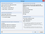 Dettagli per la generazione di carico