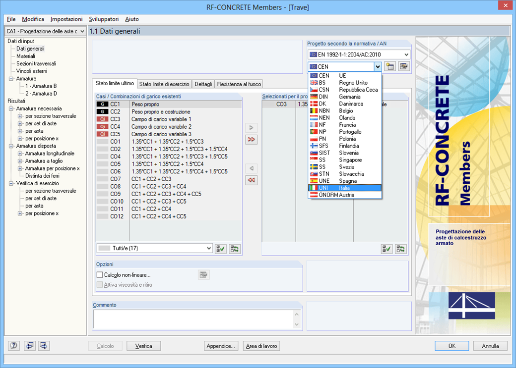 RF-BETON Stäbe - 1.1 Basisangaben