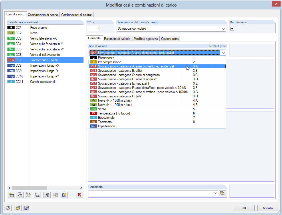 Zuordnung der Einwirkungstypen zu den Lastfällen
