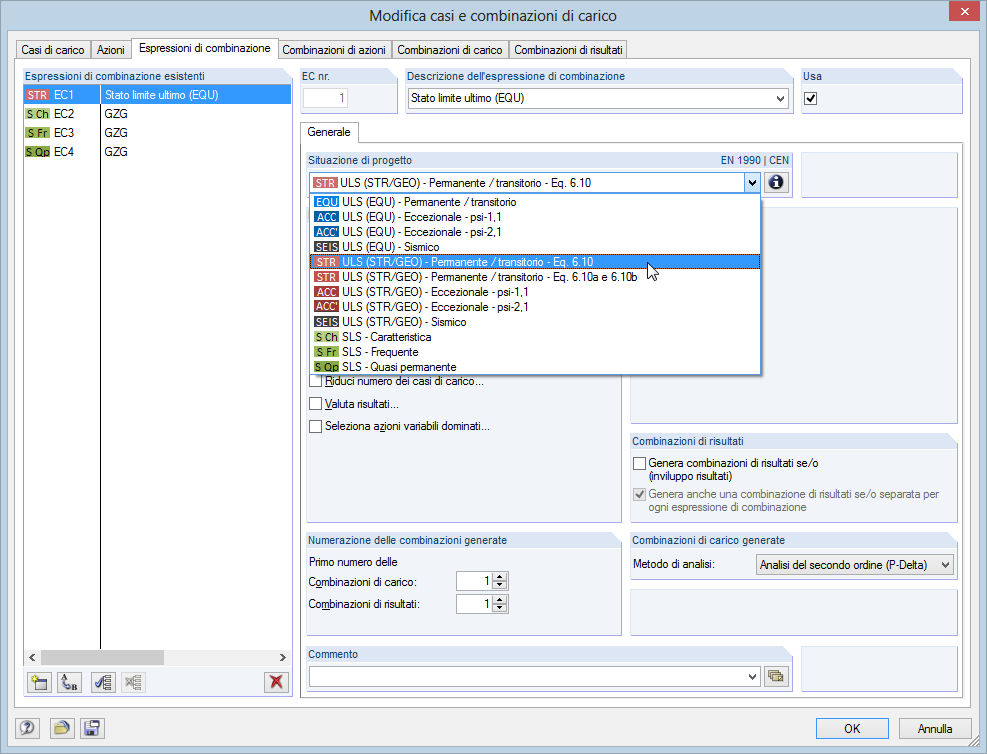 Reduzierung von Steifigkeiten in einer Lastkombination