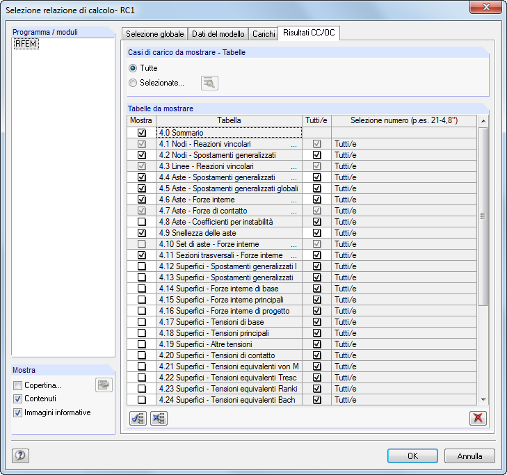 Selektion im Ausdruckprotokoll