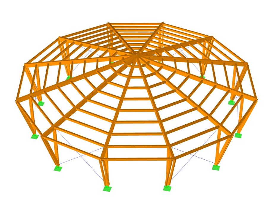 Gazebo circolare in legno