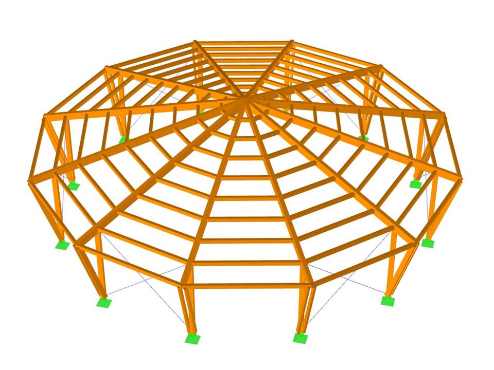 Gazebo circolare in legno