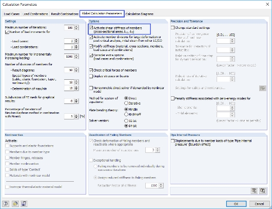 Considerando la deformazione di taglio in RFEM e RSTAB