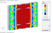 Analisi di sollecitazione della piastra terminale secondo l'ipotesi von Mises con superfici RF-STEEL