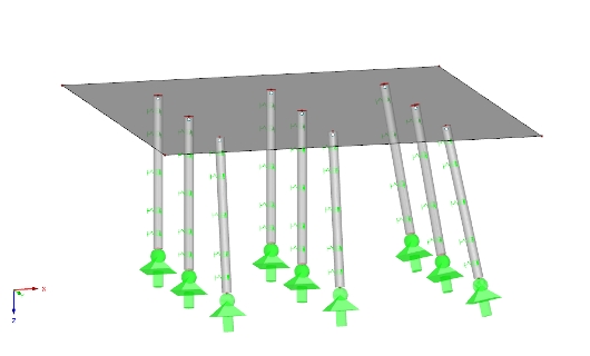 Opzione di modellazione 3 con Member Elastic Foundation