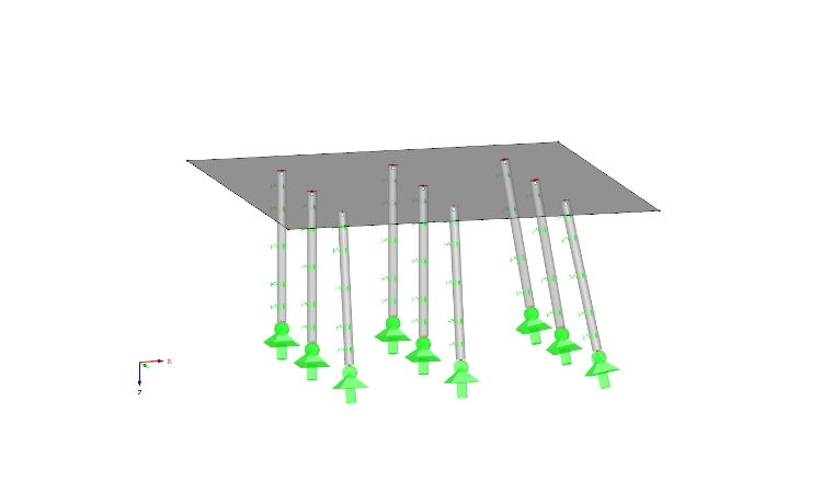 Opzione di modellazione 3 con Member Elastic Foundation