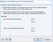 Setting: Reinforcement Direction User-Defined