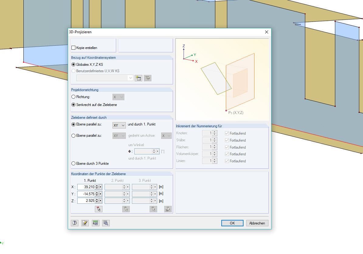 Allineamento verticale della parete a livello del soffitto