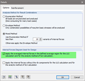 Attivazione delle forze interne medie in RF-CONCRETE Surfaces