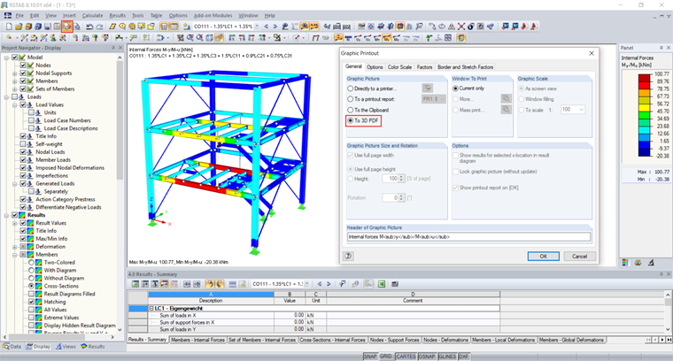 Stampa grafica in PDF 3D