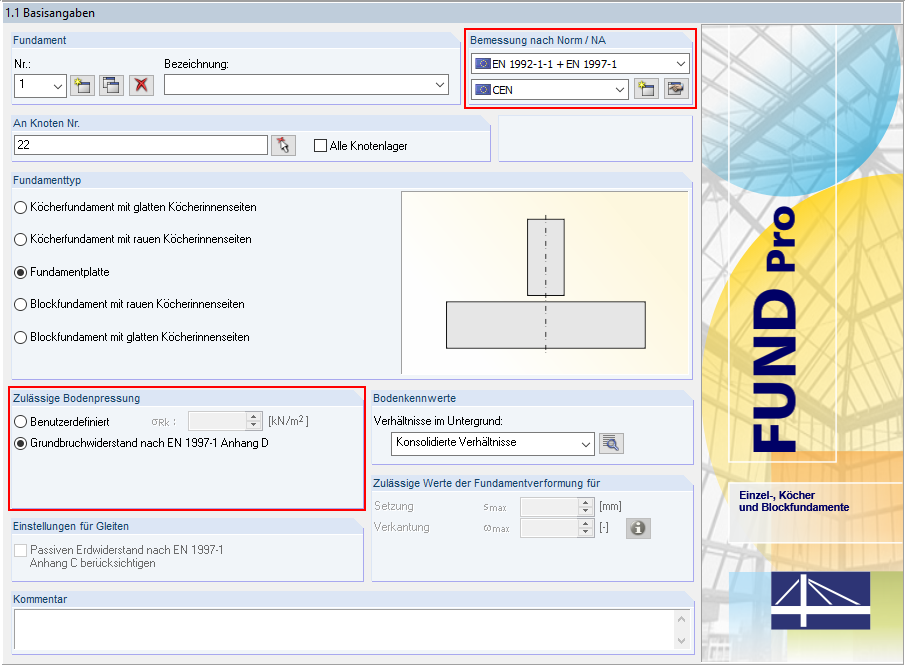 Vorgaben für die Ermittlung der zulässigen Bodenpressung