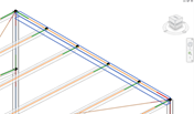 Differenze nel modello BIM e nel modello strutturale: la trave trasversale descrive un componente strutturale fisico. Nel modello di analisi strutturale, diventa cinque elementi analitici o il mesh-linker FEM deve essere in grado di riconoscere i nodi che giacciono sulla linea di trave per la loro mesh di conseguenza.